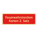 Feuerwehrstrecken Karten 2. Satz