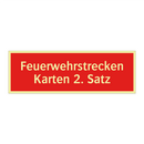 Feuerwehrstrecken Karten 2. Satz
