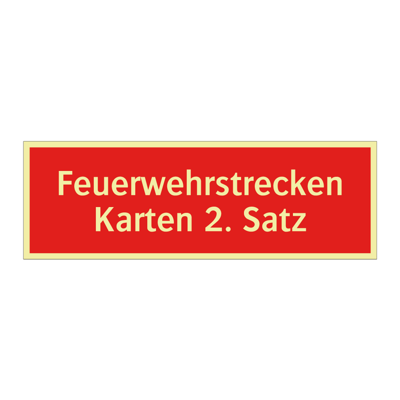 Feuerwehrstrecken Karten 2. Satz
