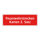 Feuerwehrstrecken Karten 2. Satz