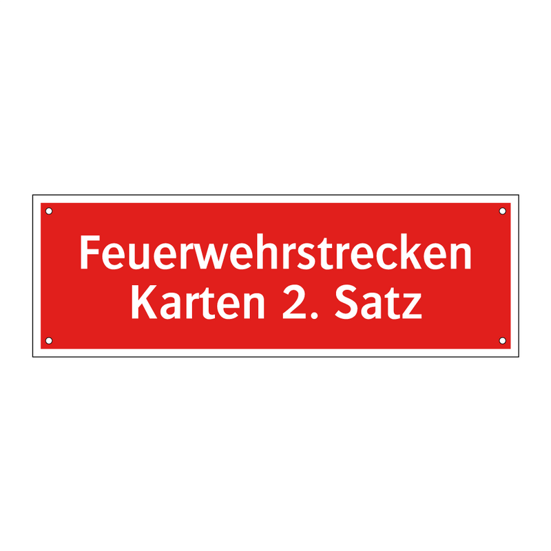 Feuerwehrstrecken Karten 2. Satz