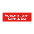 Feuerwehrstrecken Karten 2. Satz