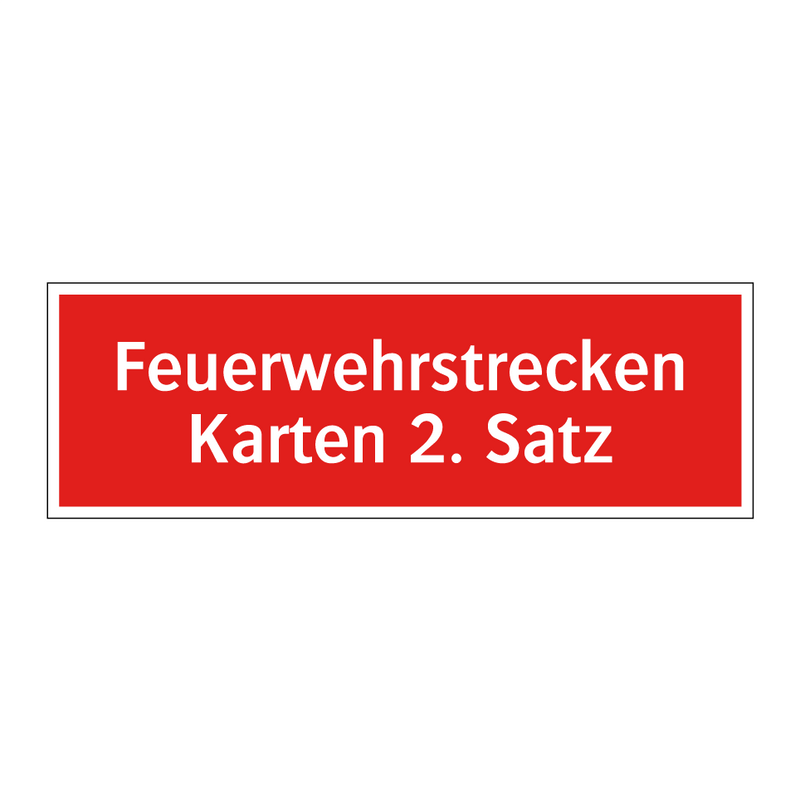 Feuerwehrstrecken Karten 2. Satz