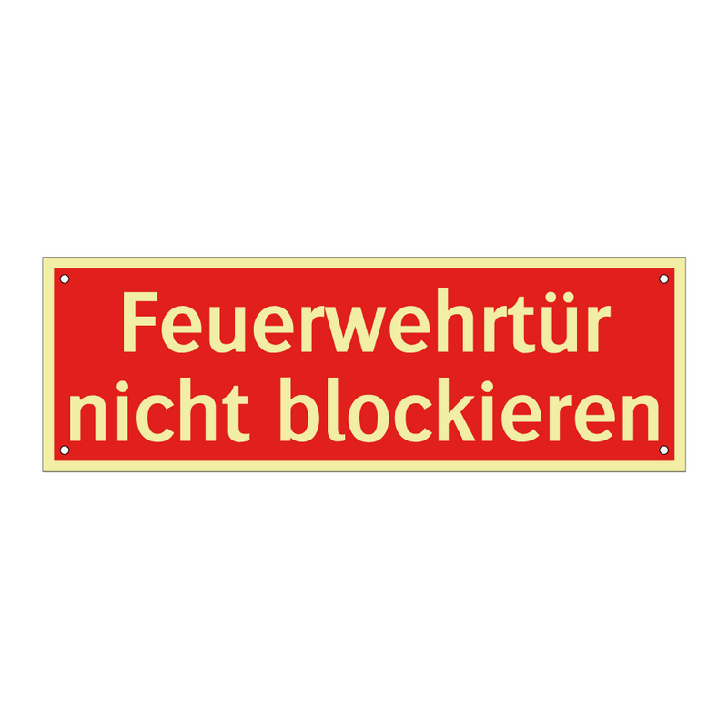 Feuerwehrtür nicht blockieren