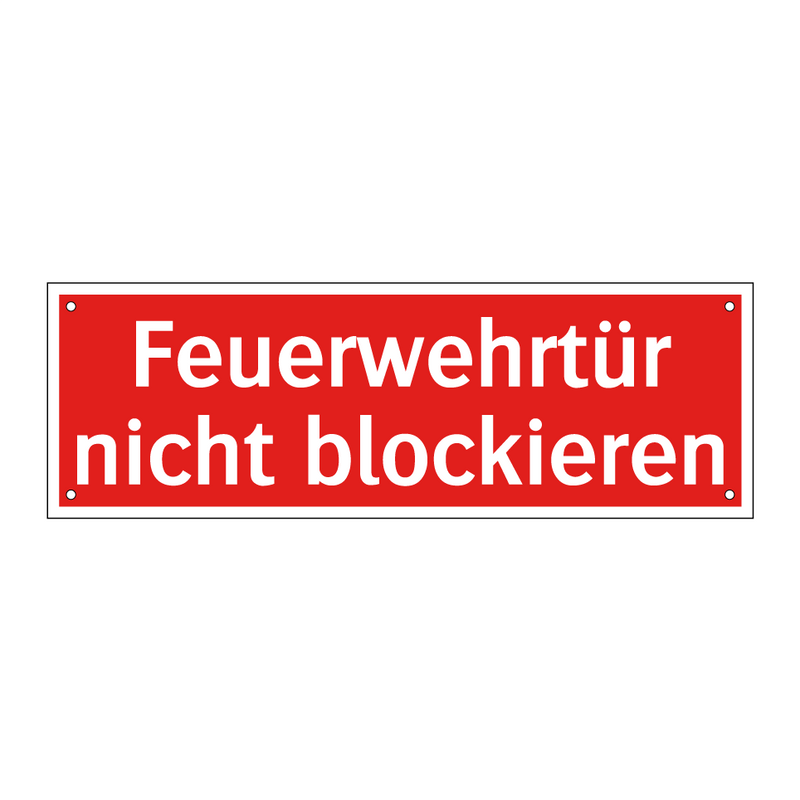 Feuerwehrtür nicht blockieren