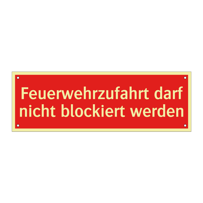 Feuerwehrzufahrt darf nicht blockiert werden