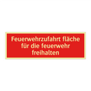 Feuerwehrzufahrt fläche für die feuerwehr freihalten