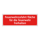 Feuerwehrzufahrt fläche für die feuerwehr freihalten