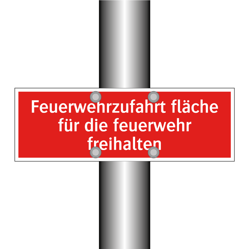 Feuerwehrzufahrt fläche für die feuerwehr freihalten