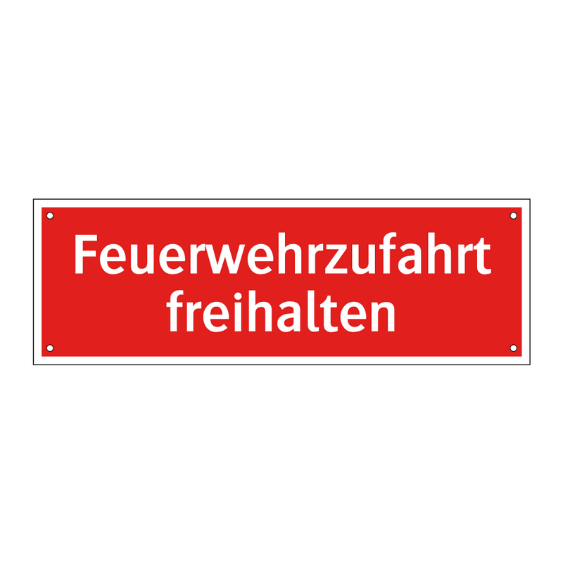 Feuerwehrzufahrt freihalten