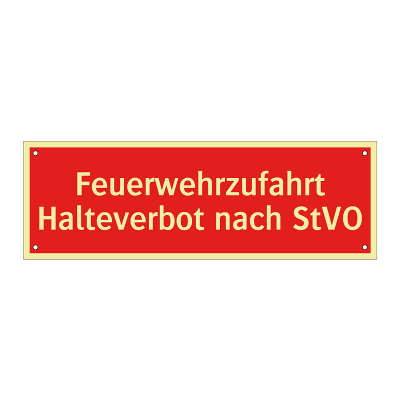 Feuerwehrzufahrt Halteverbot nach StVO