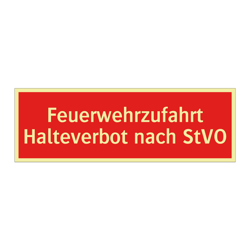 Feuerwehrzufahrt Halteverbot nach StVO