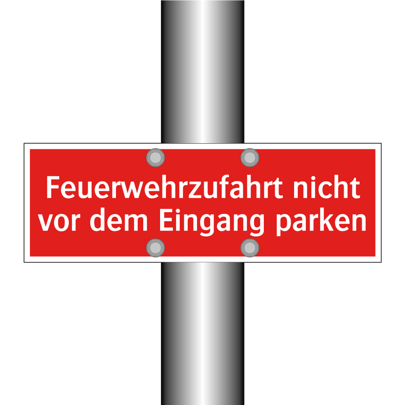 Feuerwehrzufahrt nicht vor dem Eingang parken