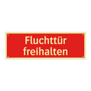 Fluchttür freihalten