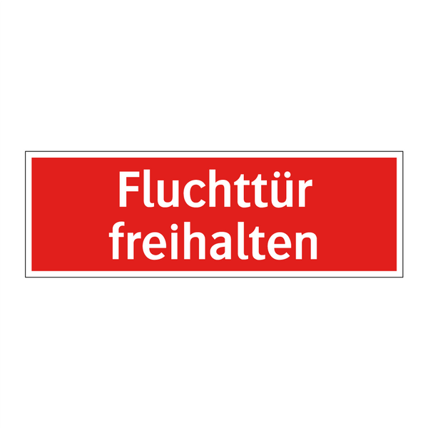 Fluchttür freihalten