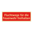 Fluchtwege für die Feuerwehr freihalten