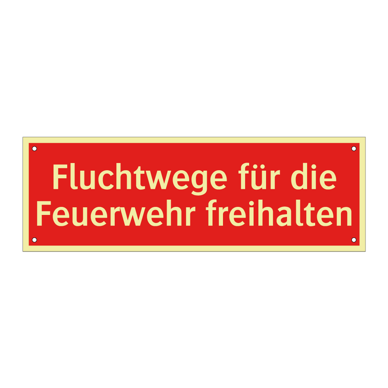 Fluchtwege für die Feuerwehr freihalten