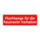 Fluchtwege für die Feuerwehr freihalten