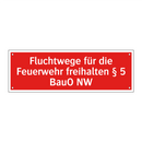 Fluchtwege für die Feuerwehr freihalten § 5 BauO NW