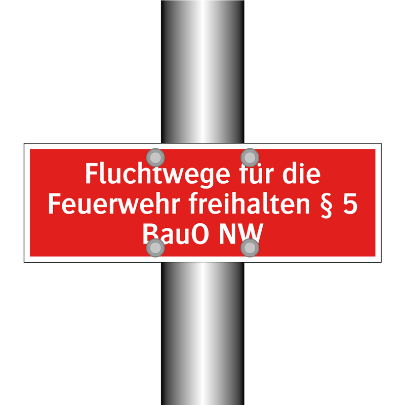 Fluchtwege für die Feuerwehr freihalten § 5 BauO NW