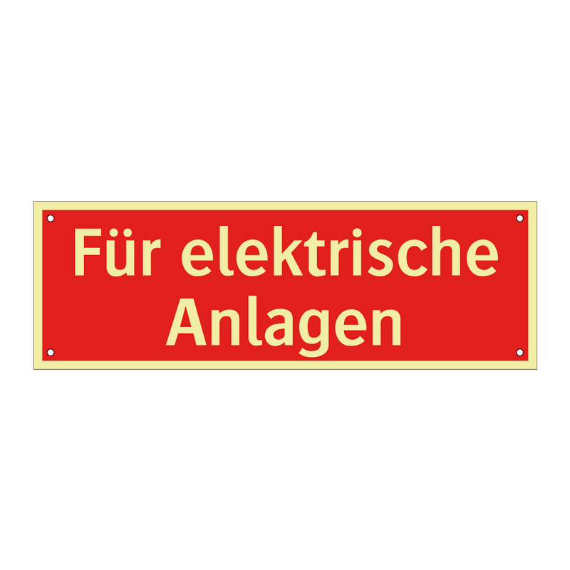 Für elektrische Anlagen