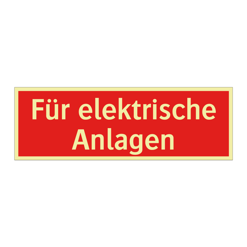 Für elektrische Anlagen