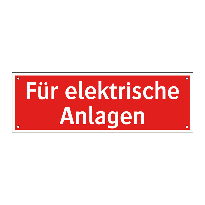 Für elektrische Anlagen