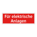 Für elektrische Anlagen
