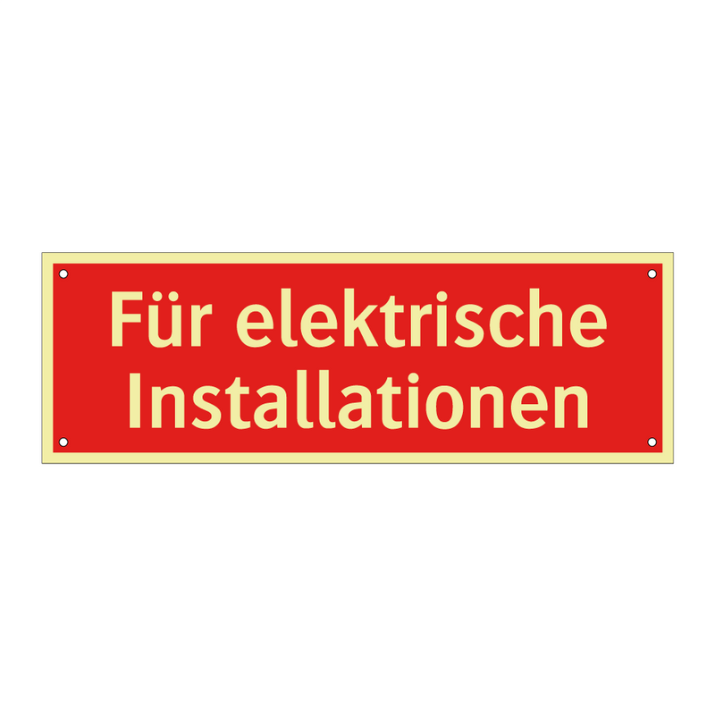 Für elektrische Installationen