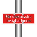 Für elektrische Installationen