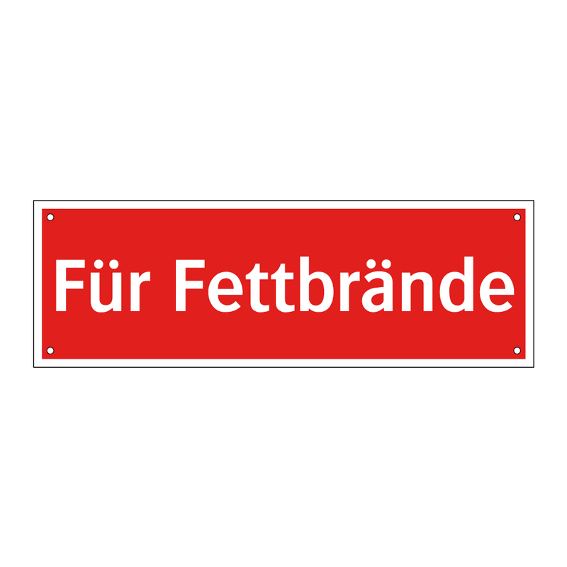 Für Fettbrände