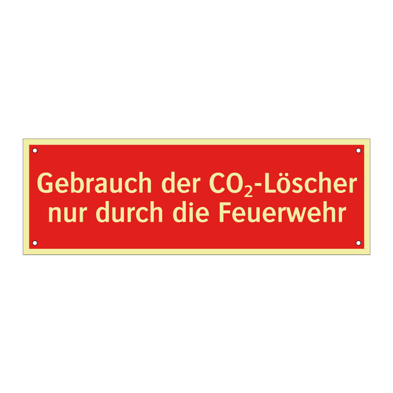 Gebrauch der CO₂-Löscher nur durch die Feuerwehr