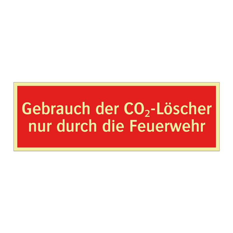 Gebrauch der CO₂-Löscher nur durch die Feuerwehr
