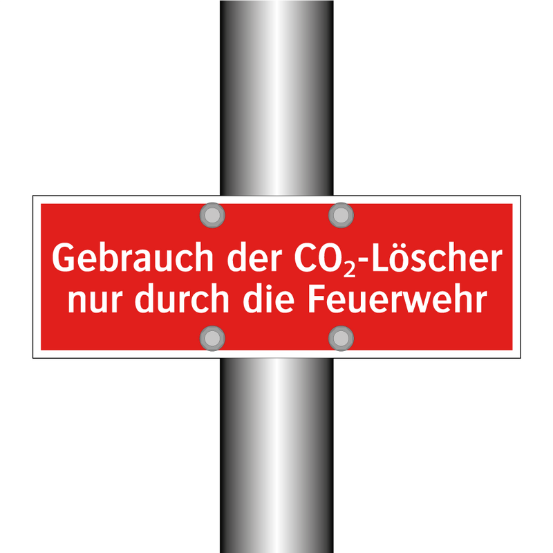 Gebrauch der CO₂-Löscher nur durch die Feuerwehr
