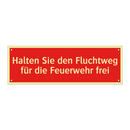 Halten Sie den Fluchtweg für die Feuerwehr frei