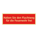 Halten Sie den Fluchtweg für die Feuerwehr frei