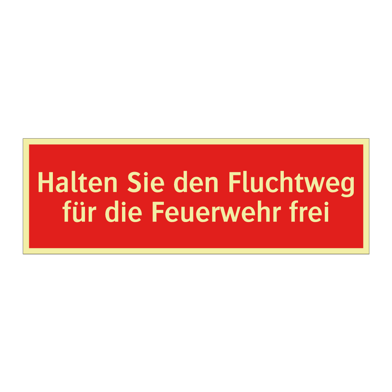 Halten Sie den Fluchtweg für die Feuerwehr frei