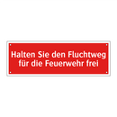 Halten Sie den Fluchtweg für die Feuerwehr frei