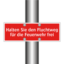 Halten Sie den Fluchtweg für die Feuerwehr frei