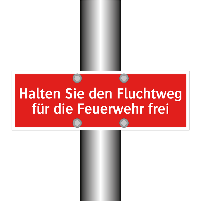 Halten Sie den Fluchtweg für die Feuerwehr frei