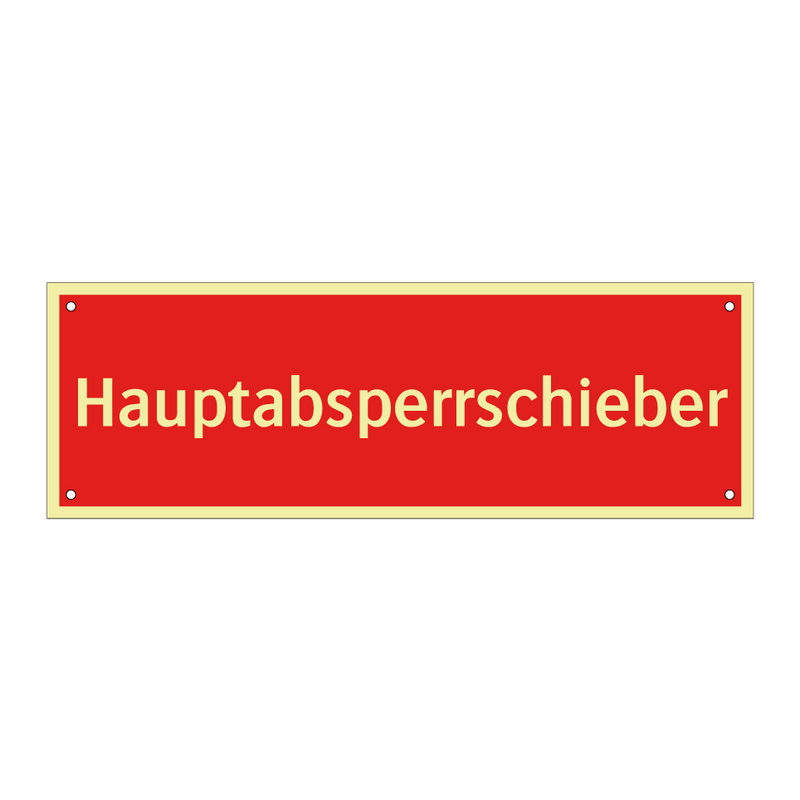 Hauptabsperrschieber
