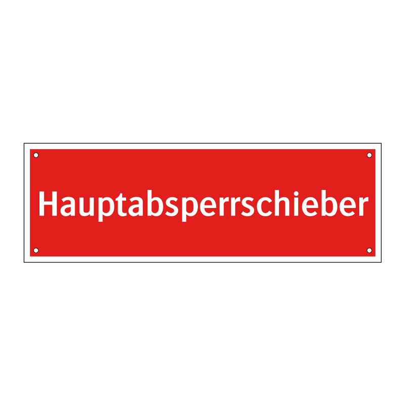 Hauptabsperrschieber