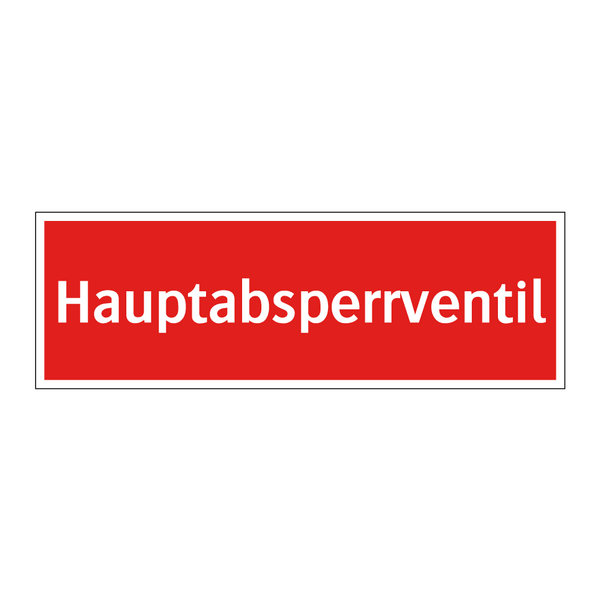 Hauptabsperrventil