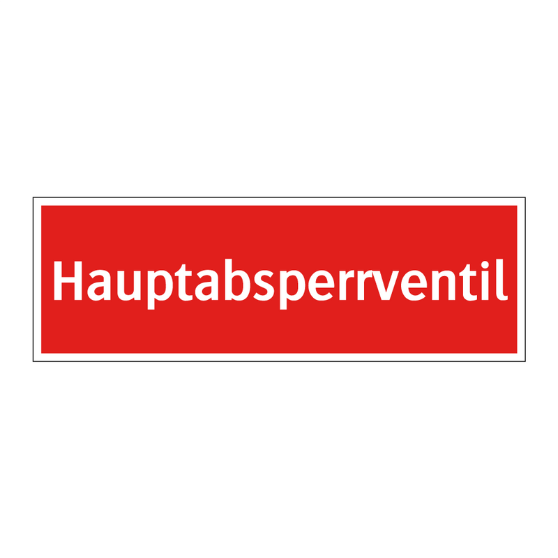 Hauptabsperrventil