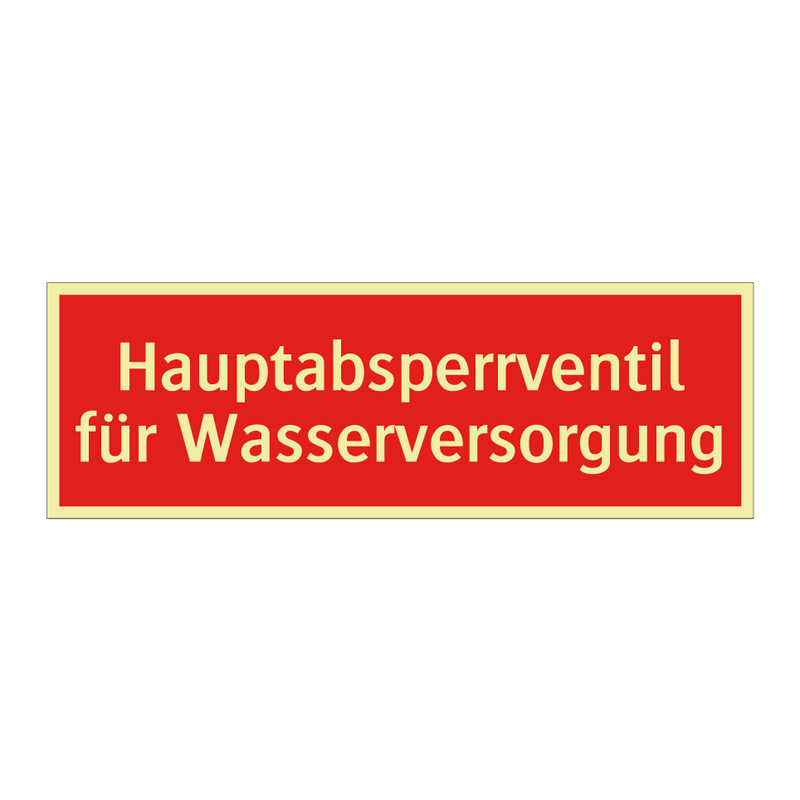 Hauptabsperrventil für Wasserversorgung