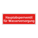 Hauptabsperrventil für Wasserversorgung