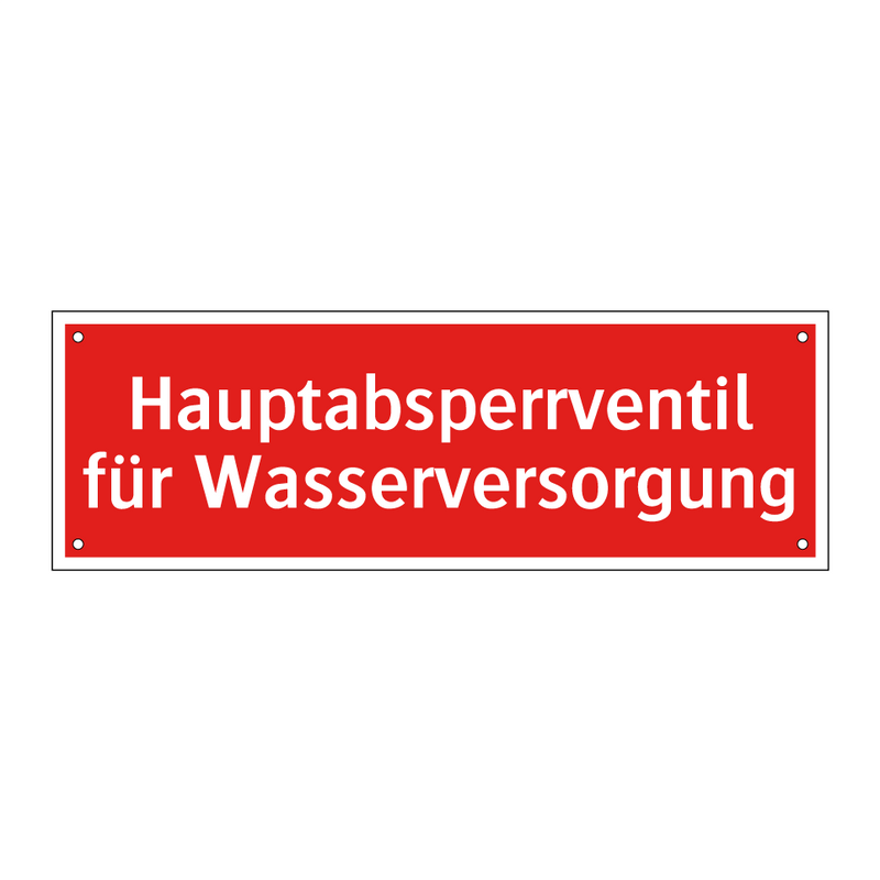Hauptabsperrventil für Wasserversorgung