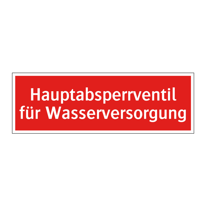 Hauptabsperrventil für Wasserversorgung