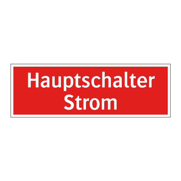 Hauptschalter Strom