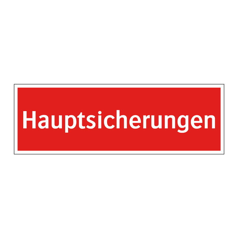 Hauptsicherungen